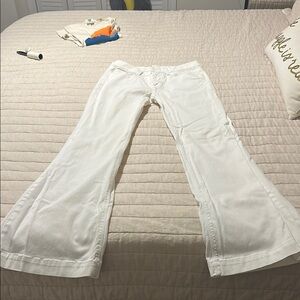 7 For All Mankind White Flare Jeans